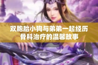 双胞胎小狗与弟弟一起经历骨科治疗的温馨故事