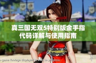 真三国无双5特别版金手指代码详解与使用指南
