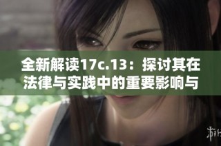 全新解读17c.13：探讨其在法律与实践中的重要影响与应用