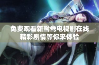 免费观看新鸳鸯电视剧在线精彩剧情等你来体验