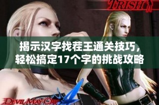 揭示汉字找茬王通关技巧，轻松搞定17个字的挑战攻略