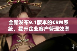 全新发布9.1版本的CRM系统，提升企业客户管理效率与体验