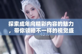 探索成年向精彩内容的魅力，带你领略不一样的视觉盛宴