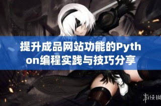 提升成品网站功能的Python编程实践与技巧分享