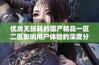 优质无损耗的国产精品一区二区影响用户体验的深度分析与探讨