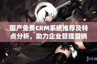 国产免费CRM系统推荐及特点分析，助力企业管理营销活动