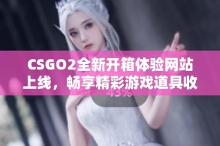 CSGO2全新开箱体验网站上线，畅享精彩游戏道具收集乐趣