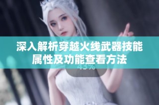 深入解析穿越火线武器技能属性及功能查看方法