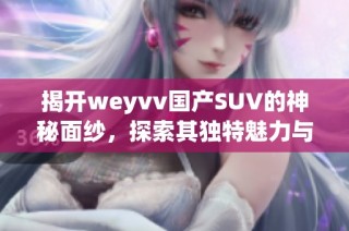 揭开weyvv国产SUV的神秘面纱，探索其独特魅力与创新科技