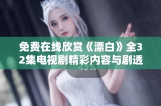 免费在线欣赏《漂白》全32集电视剧精彩内容与剧透分析