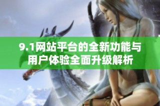9.1网站平台的全新功能与用户体验全面升级解析
