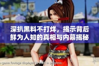 深扒黑料不打烊，揭示背后鲜为人知的真相与内幕揭秘