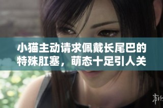 小猫主动请求佩戴长尾巴的特殊肛塞，萌态十足引人关注