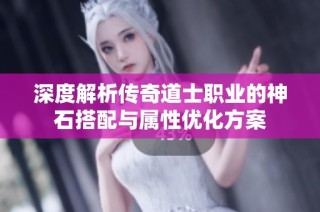 深度解析传奇道士职业的神石搭配与属性优化方案