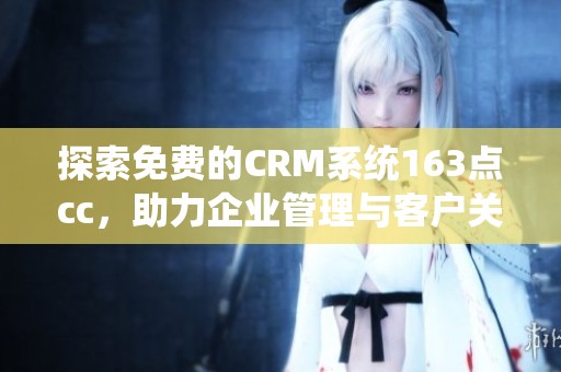 探索免费的CRM系统163点cc，助力企业管理与客户关系优化