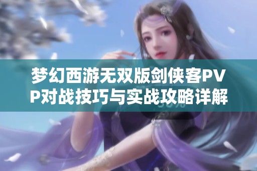 梦幻西游无双版剑侠客PVP对战技巧与实战攻略详解