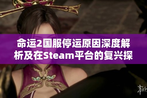 命运2国服停运原因深度解析及在Steam平台的复兴探索