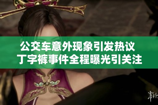 公交车意外现象引发热议 丁字裤事件全程曝光引关注