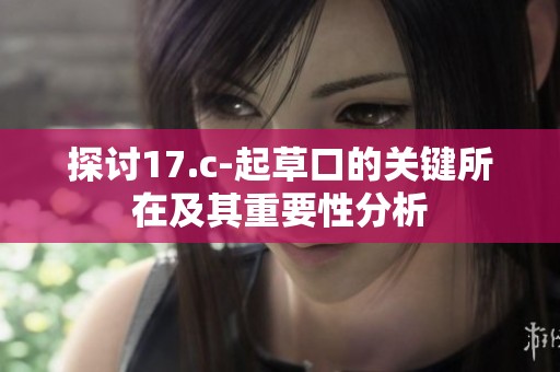 探讨17.c-起草口的关键所在及其重要性分析
