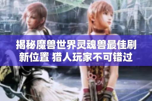 揭秘魔兽世界灵魂兽最佳刷新位置 猎人玩家不可错过的全面指南