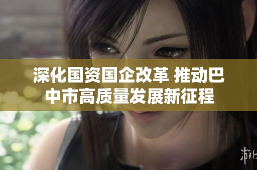 深化国资国企改革 推动巴中市高质量发展新征程
