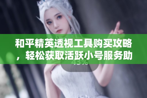 和平精英透视工具购买攻略，轻松获取活跃小号服务助手