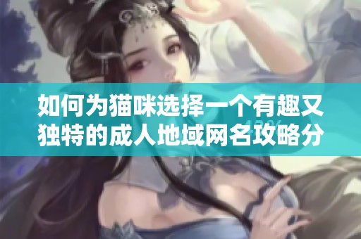 如何为猫咪选择一个有趣又独特的成人地域网名攻略分享