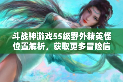 斗战神游戏55级野外精英怪位置解析，获取更多冒险信息