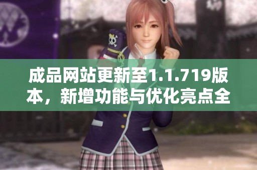 成品网站更新至1.1.719版本，新增功能与优化亮点全面解析