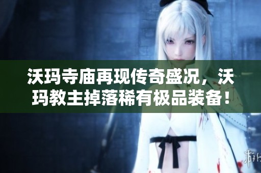 沃玛寺庙再现传奇盛况，沃玛教主掉落稀有极品装备！