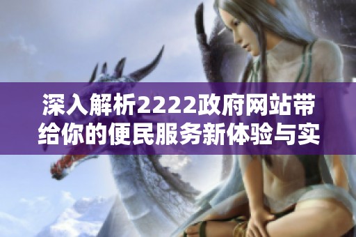 深入解析2222政府网站带给你的便民服务新体验与实用信息