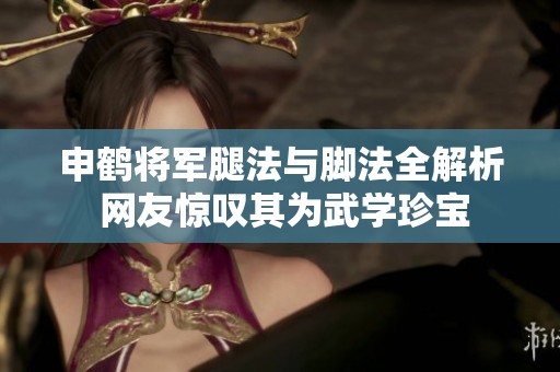 申鹤将军腿法与脚法全解析 网友惊叹其为武学珍宝