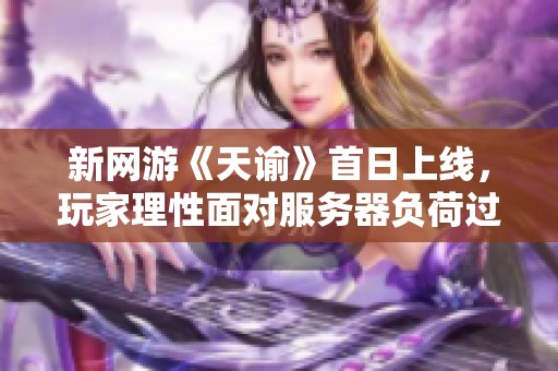 新网游《天谕》首日上线，玩家理性面对服务器负荷过重挑战