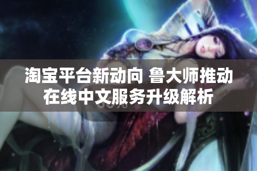 淘宝平台新动向 鲁大师推动在线中文服务升级解析