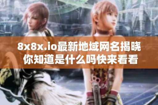 8x8x.io最新地域网名揭晓 你知道是什么吗快来看看吧
