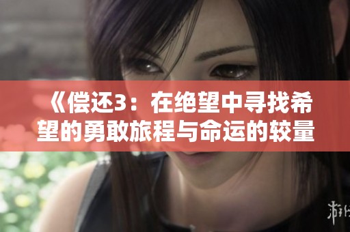 《偿还3：在绝望中寻找希望的勇敢旅程与命运的较量》