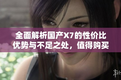 全面解析国产X7的性价比优势与不足之处，值得购买吗