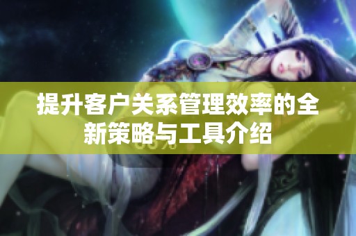 提升客户关系管理效率的全新策略与工具介绍