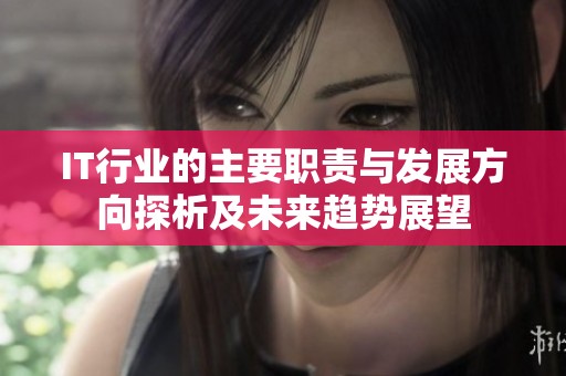 IT行业的主要职责与发展方向探析及未来趋势展望