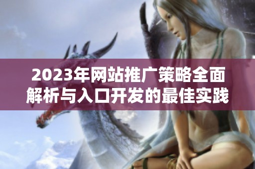 2023年网站推广策略全面解析与入口开发的最佳实践分享